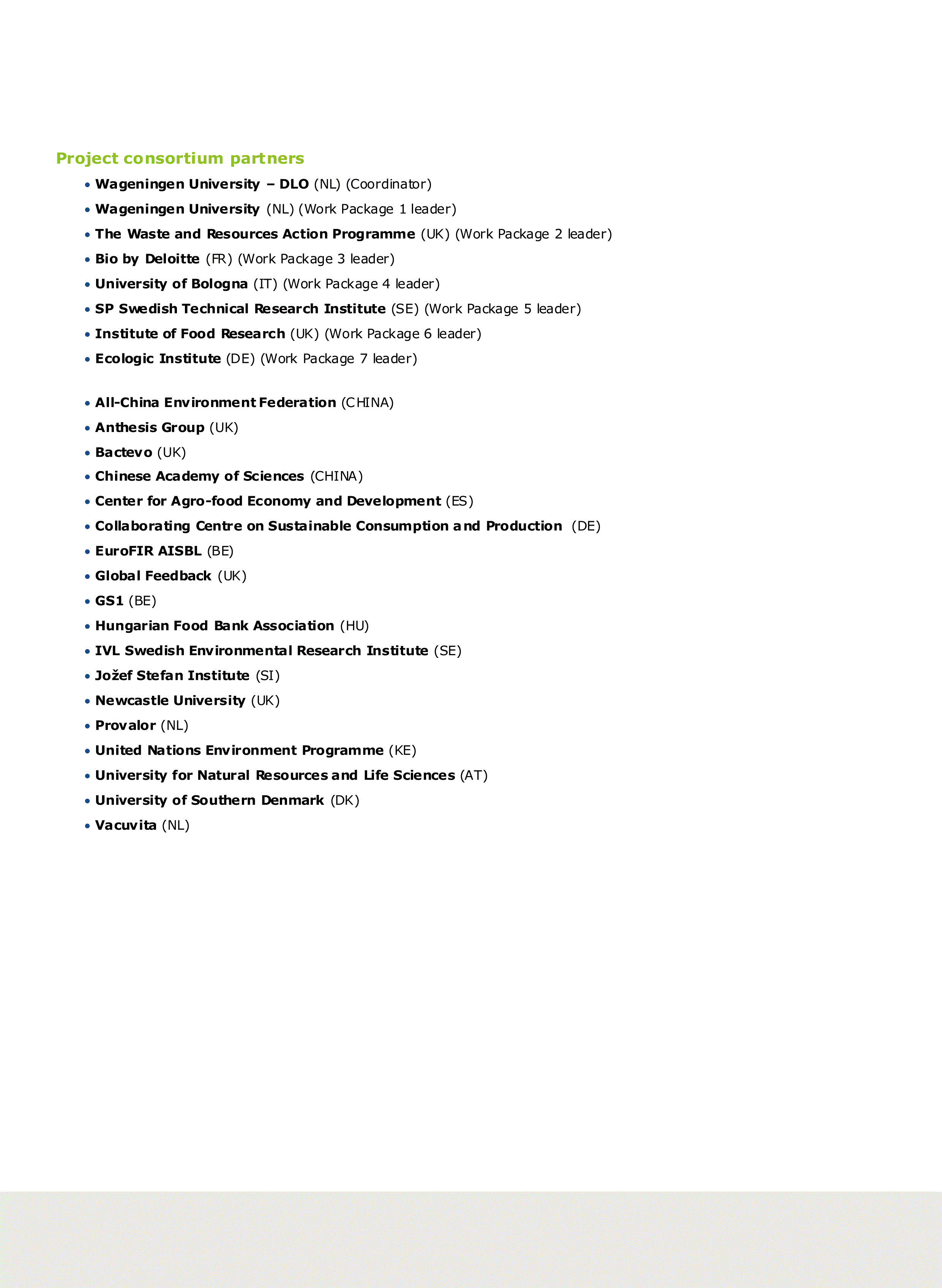 New EU-project starts to reduce food waste across Europe EU